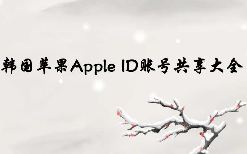 韩国苹果Apple ID账号共享大全[安全无锁定]-多多数字商店