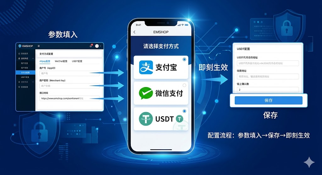 钱要落袋为安:EMSHOP发卡系统支付通道配置全攻略-EMSHOP发卡官网