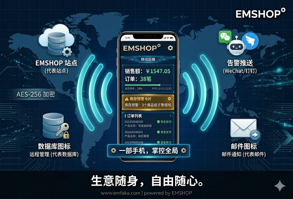 把生意装进口袋：EMSHOP发卡系统移动端管理完全指南-EMSHOP发卡官网