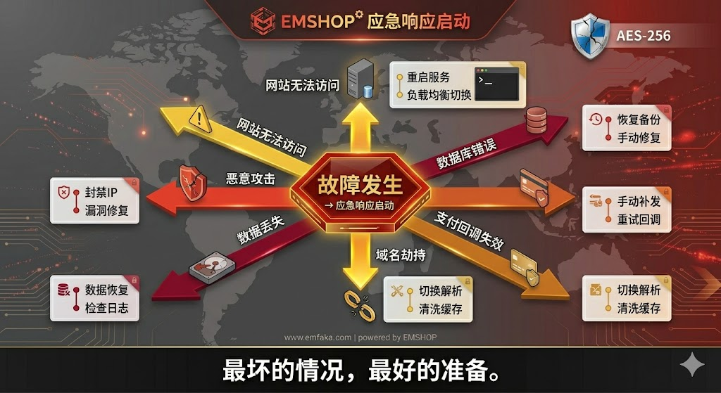 当系统遇到极端情况：EMSHOP发卡系统容灾恢复与数据应急处理手册