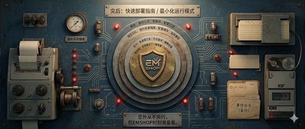 当意外来临时:EMSHOP发卡系统的容灾机制与数据安全保障全解析-EMSHOP发卡官网