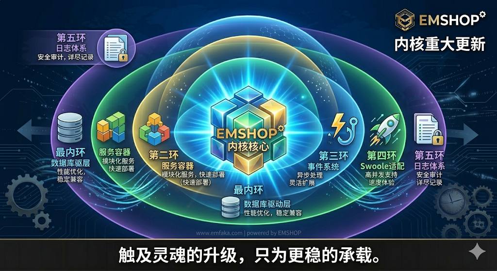 内核重塑：EMSHOP发卡系统底层架构重大更新全面解读