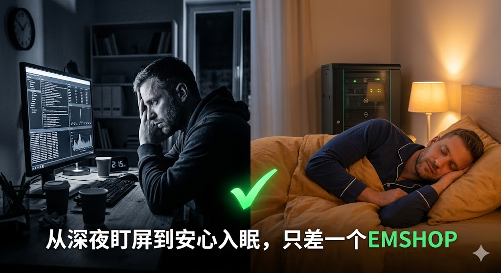 告别熬夜盯屏：EMSHOP发卡系统如何用自动化技术解放你的双手-EMSHOP发卡官网
