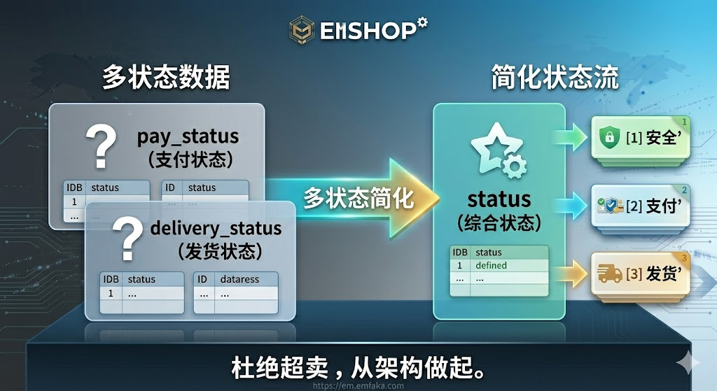 【改版预告】订单状态将从一个字段变成...还是一个字段-EMSHOP发卡官网